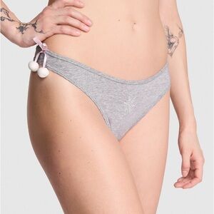🔥VS Pink powder puff cotton thong panty sz XL NWT
